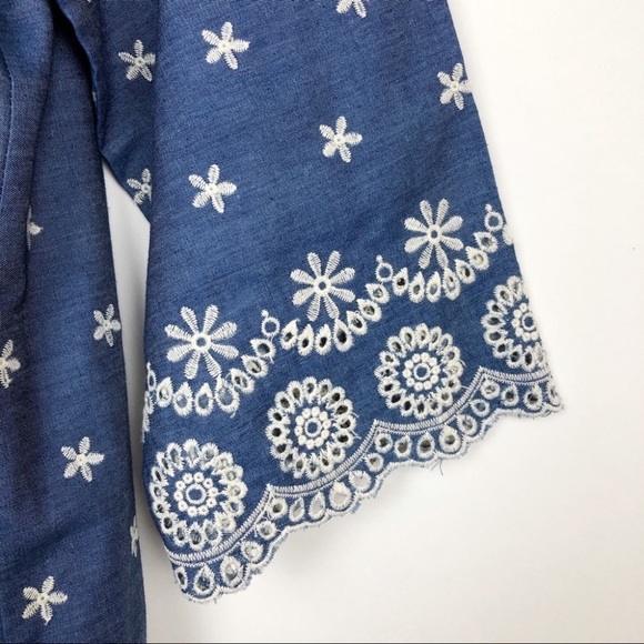 English Factory Boho Embroidered Top Off Shoulder - Picture 2 of 10